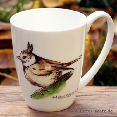 Tasse Haubenmeise aus hochwertigem Porzellan