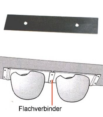 Flachverbinder zur Verbindung von 2 Mehlschwalben-Einzelnestern