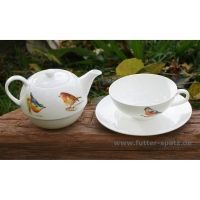 TEA FOR ONE Vogelchor aus hochwertigem Porzellan